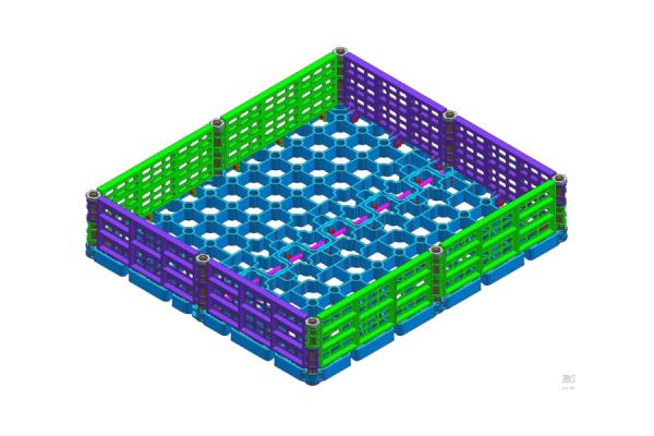 Customized basket for continuous furnace